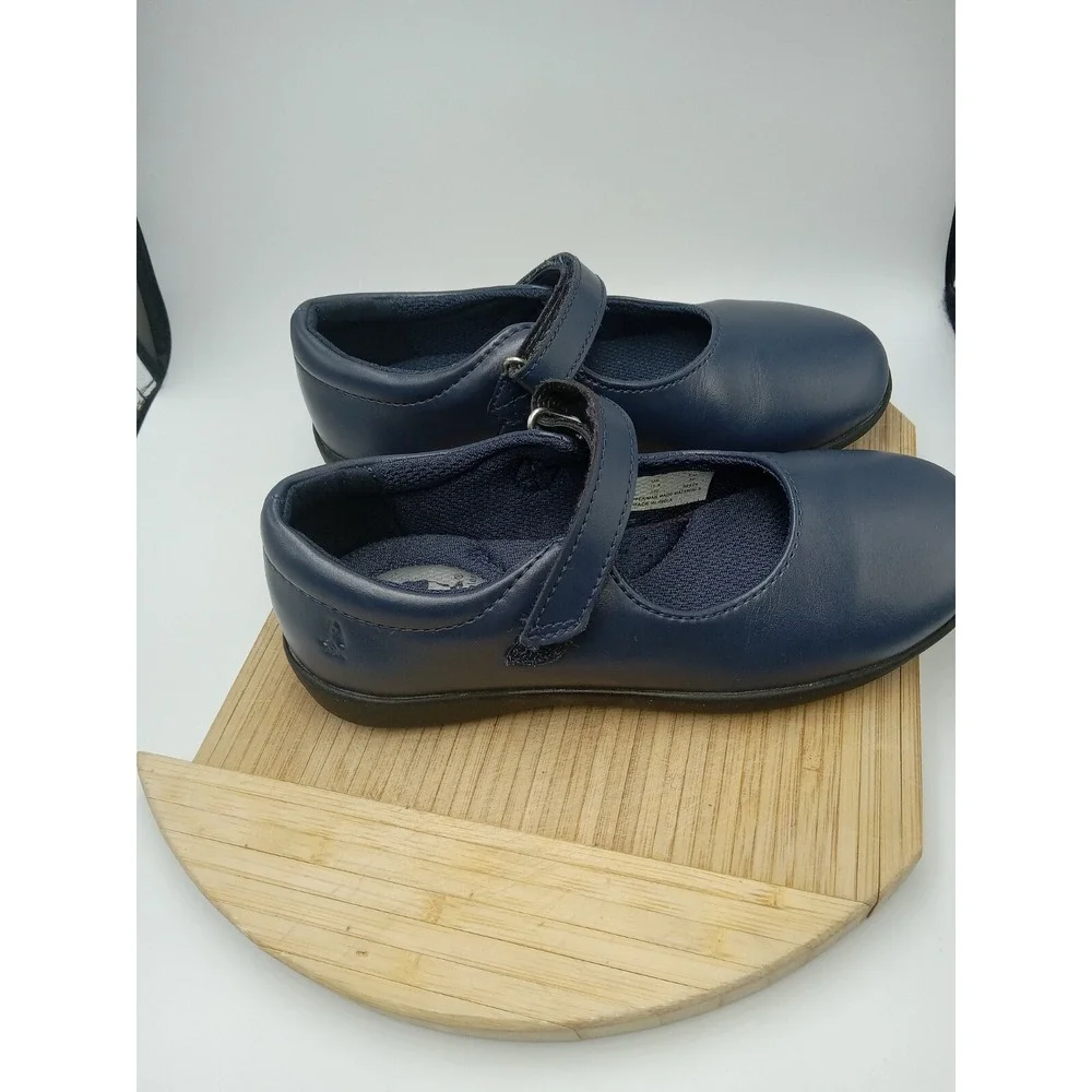 Hush Puppies Girl Shoes 12 Wide Lexi Navy Blue Leather School‎ or Formal